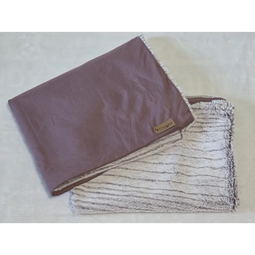 Koolaburra by ugg mauve faux fur set of 2 standard zip pillow case cover sham